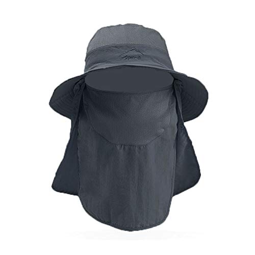 GUSTAVE Unisex Synthetic Sun Hat (GU01_Deep Grey_Free Size) GUSTAVE Unisex Synthetic Sun Hat (GU01_Deep Grey_Free Size)